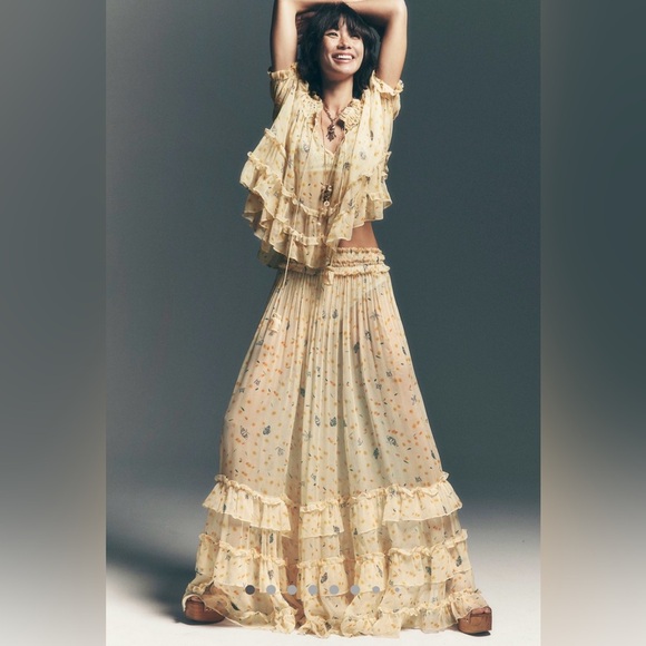 Free People Dresses & Skirts - NWT Free People Morning Mist Maxi Set, yellow, size M